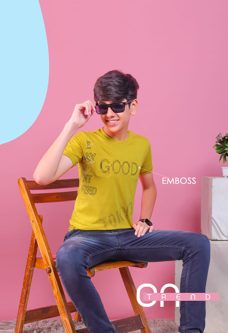 8t9 degree Boys Printed Round Neck Tshirts