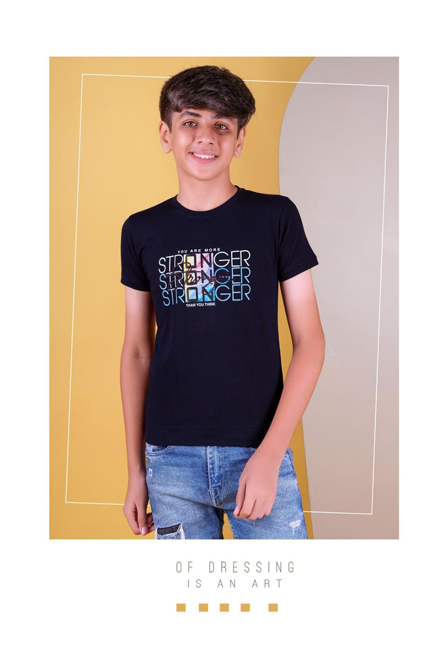 8t9 degree Boys Printed Round Neck Tshirts