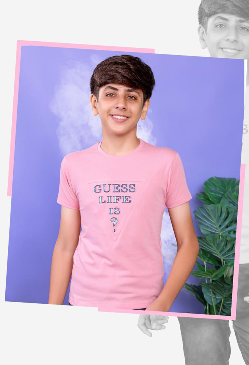 8t9 degree Boys Printed Round Neck Tshirts