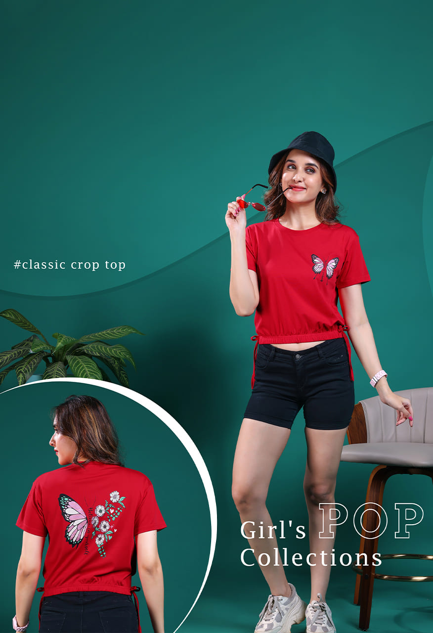 8t9 degree Girls Printed Tshirts
