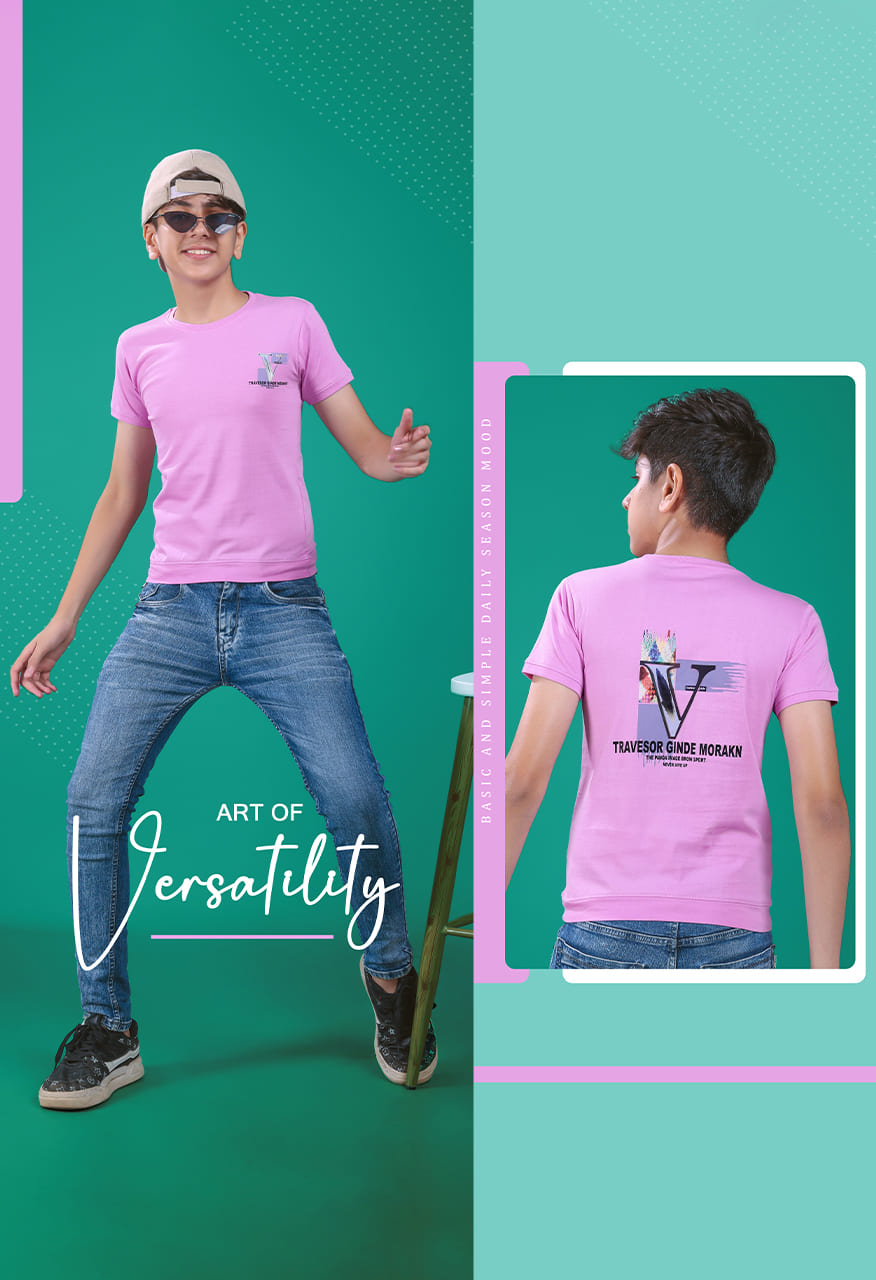 8t9 degree Boys Printed Round Neck Tshirts